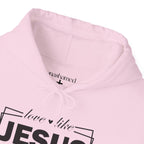 Love like Jesus Hoodie | Faith Christian Heart Sleeve Design