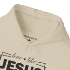 Love like Jesus Hoodie | Faith Christian Heart Sleeve Design