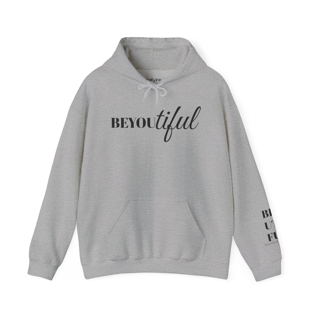 BEYOUtiful Hoodie | Faith Christian Heart Sleeve Design