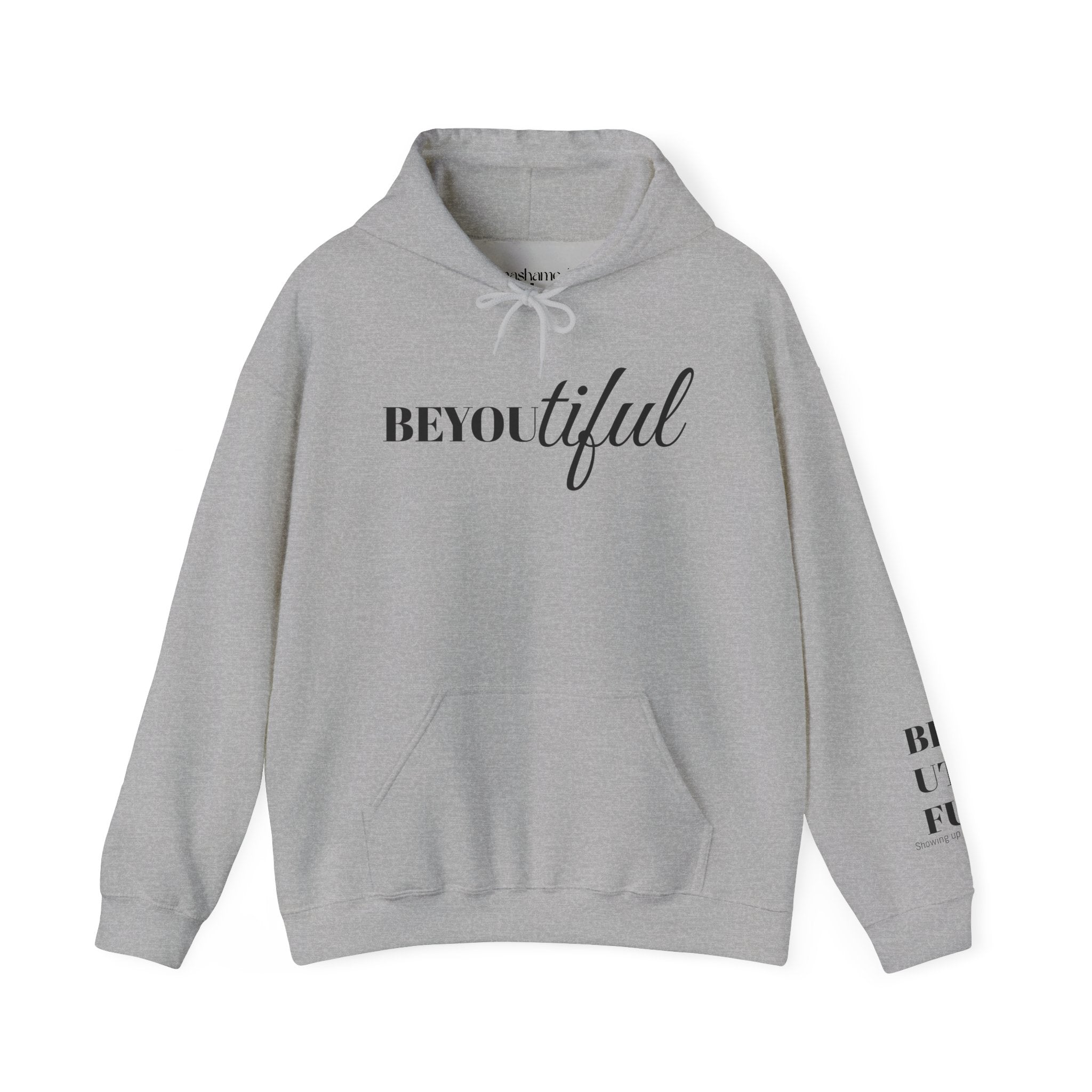 BEYOUtiful Hoodie | Faith Christian Heart Sleeve Design