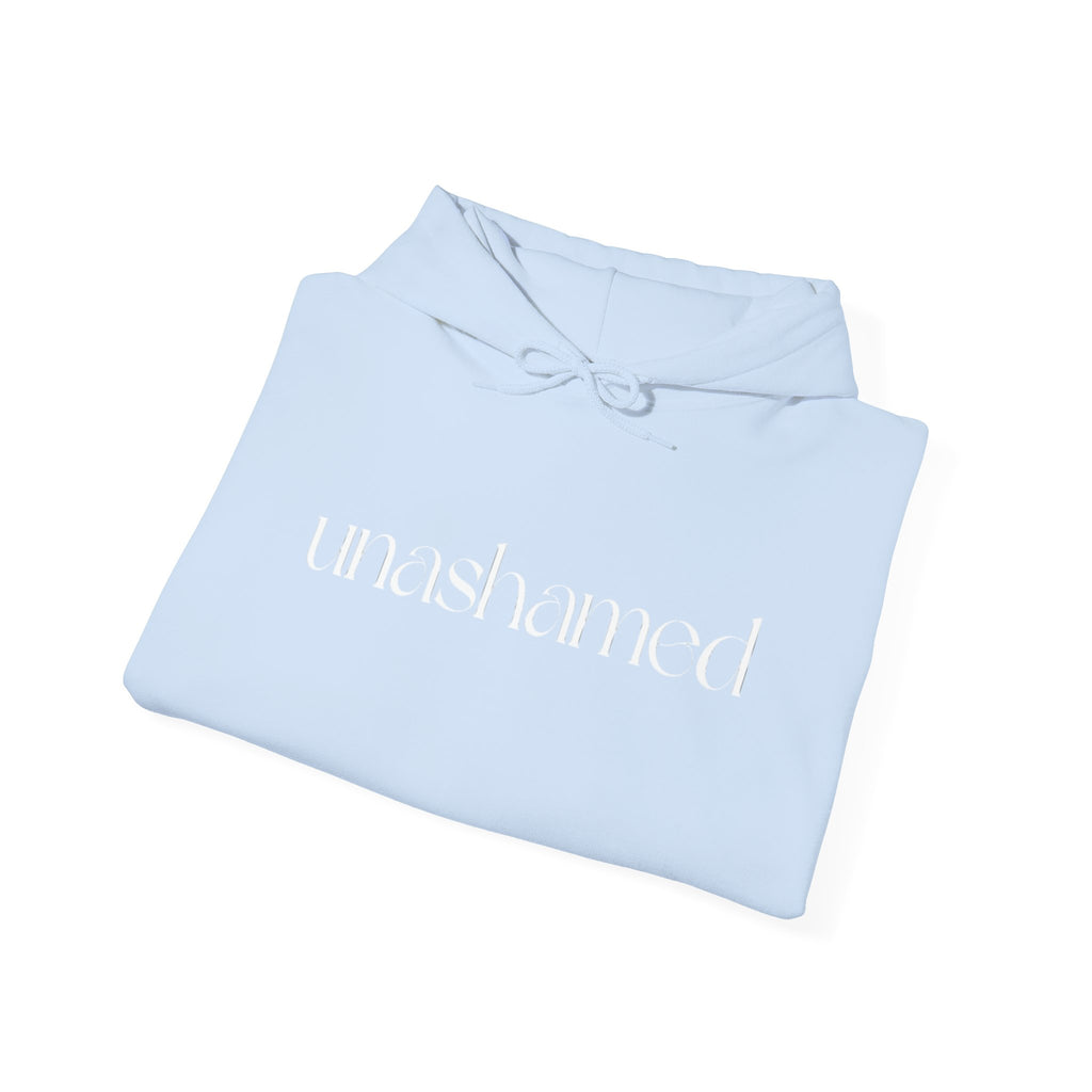 Men & Women Hoodies (Unisex) - I am UNASHAMED white font