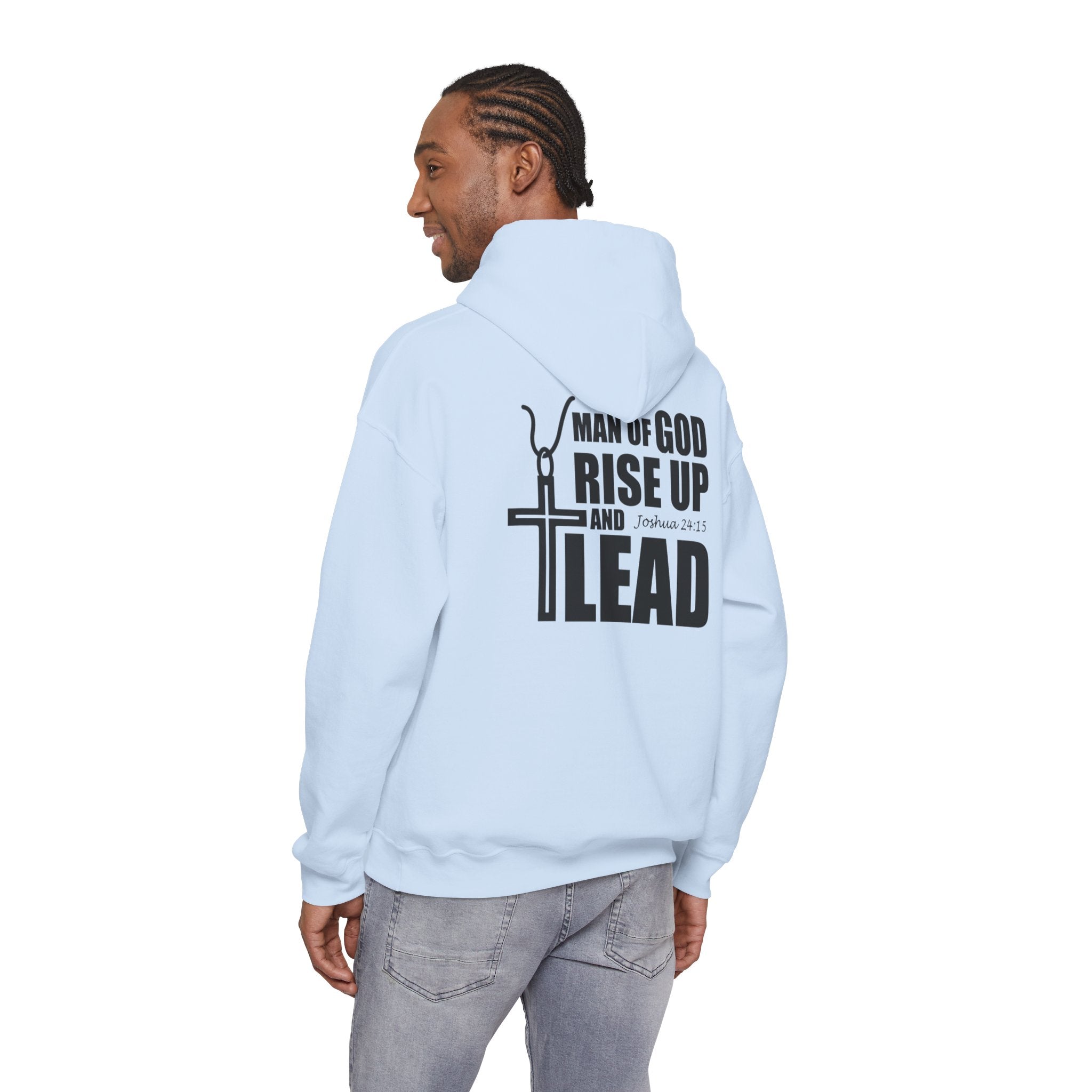 Men Hoodie - Josua 24:15 | MAN OF GOD RISE UP AND LEAD