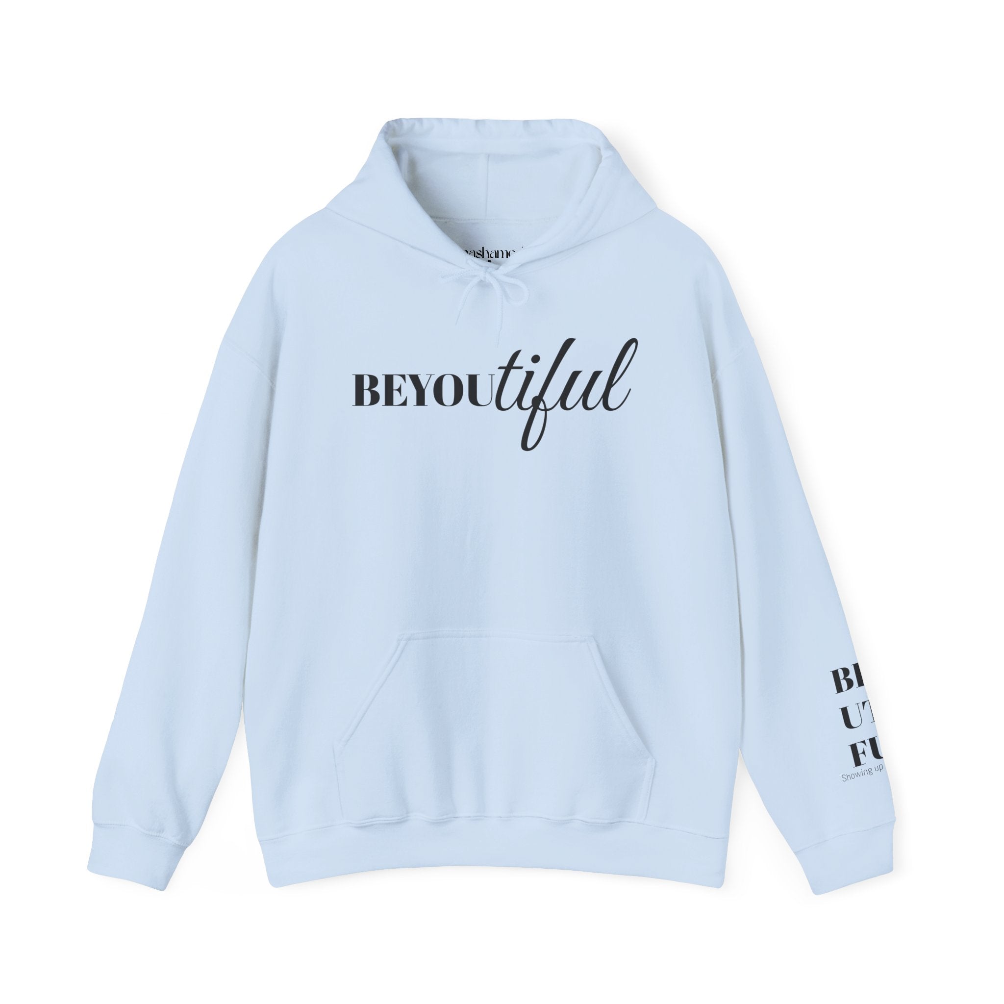 BEYOUtiful Hoodie | Faith Christian Heart Sleeve Design