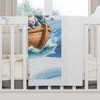 Boys Noah's Ark Baby Blanket with "Psalm 139:14" Scripture