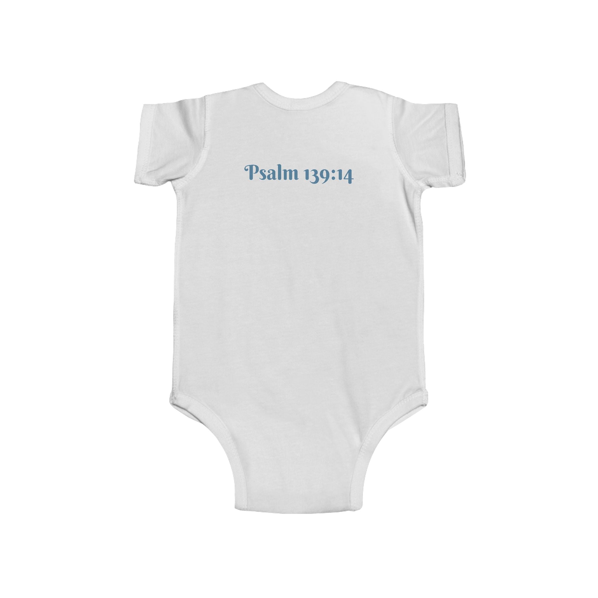 Boys Turtle Infant Bodysuit  with "Psalm 139:14" Scripture