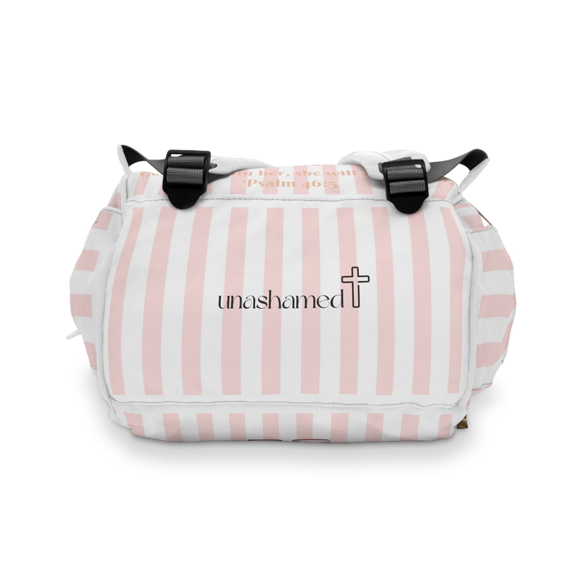 Girls Giraffe Baby  Diaper Backpack with "Psalm 46:5" Scripture