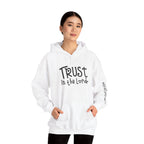 Trust in the Lord Hoodie | Faith Christian Heart Sleeve Design
