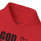 God is Within Her Hoodie | Faith Christian Heart Sleeve Design