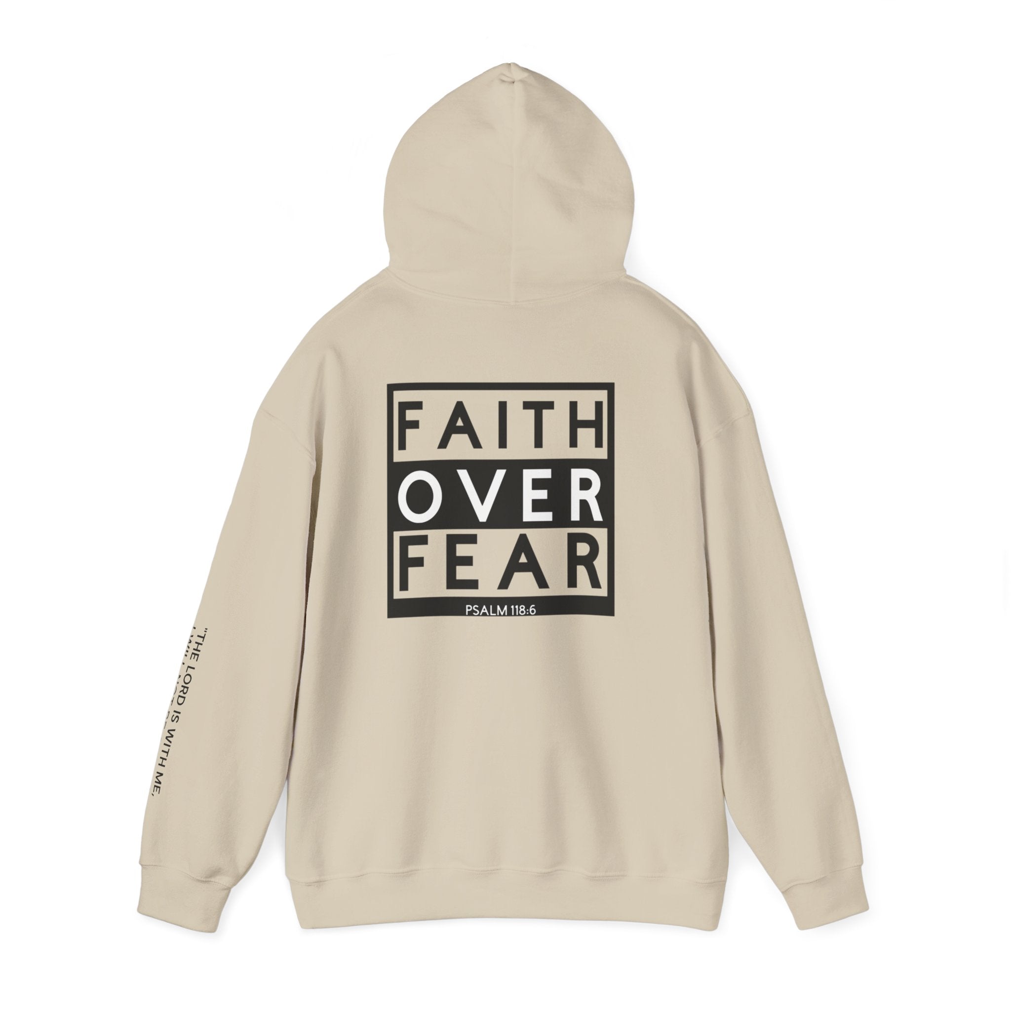 Men Hoodie - Psalm 118:6 | FAITH OVER FEAR
