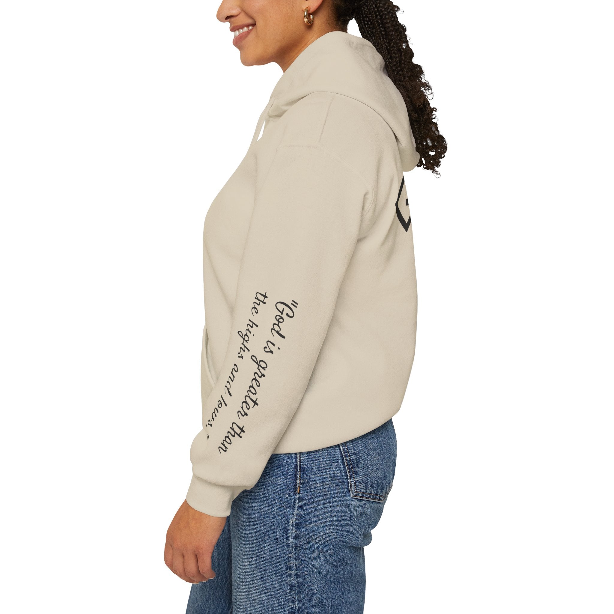 Women Hoodie - Romans 8:39 | GOD IS GREATER THAN MY HIGHS AND LOWS