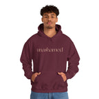 Men & Women Hoodies (Unisex) - I am UNASHAMED beige font
