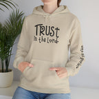 Trust in the Lord Hoodie | Faith Christian Heart Sleeve Design