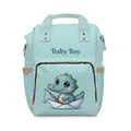 Boys Crocodile Baby Diaper Backpack with "Psalm 139:14" Scripture