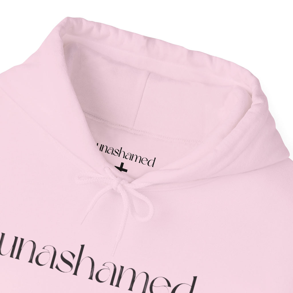 Men & Women Hoodies (Unisex) - I am UNASHAMED black font