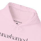 Men & Women Hoodies (Unisex) - I am UNASHAMED black font