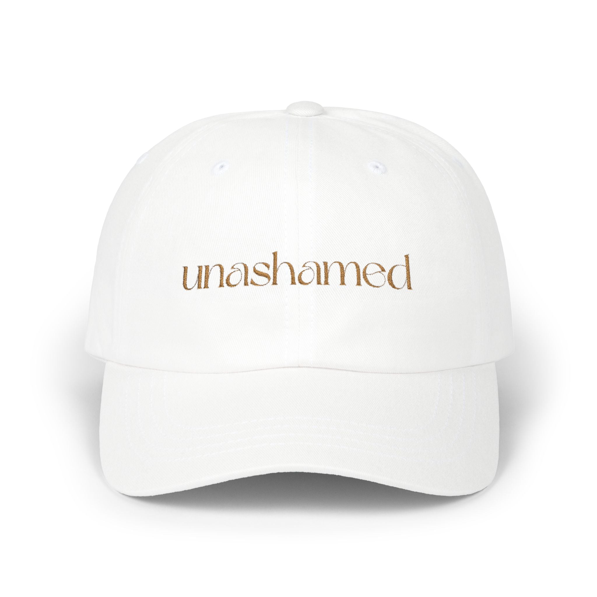 Men & Women CAP | UNASHAMED (beige font)