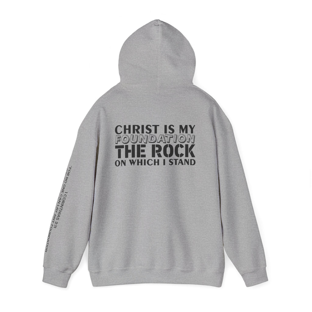 Men Hoodie - 1 Corinthians 3:11 | CHRIST IS MY FOUNDATION