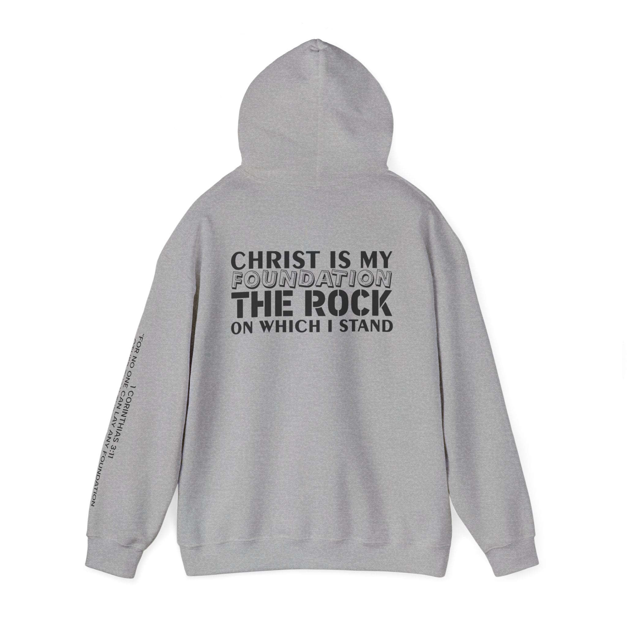 Men Hoodie - 1 Corinthians 3:11 | CHRIST IS MY FOUNDATION