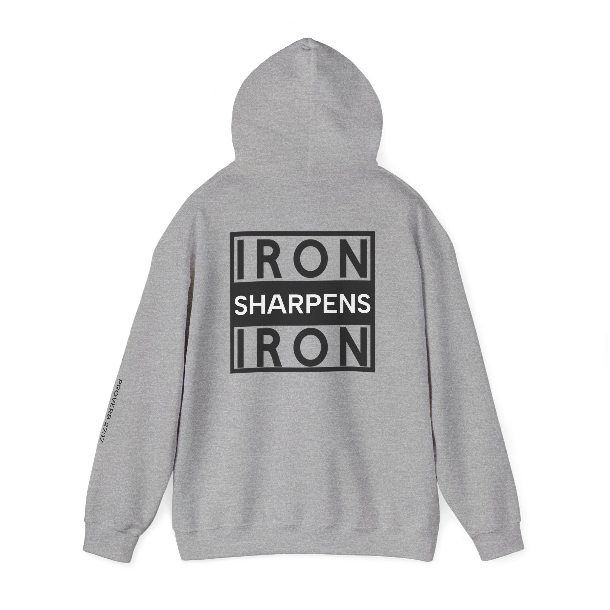 Men Hoodie - Proverbs 27:17 | IRON SHARPENS IRON