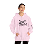 Trust in the Lord Hoodie | Faith Christian Heart Sleeve Design