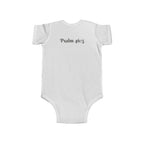 Girls Cow Infant Bodysuit with "Psalm 46:5" Scripture