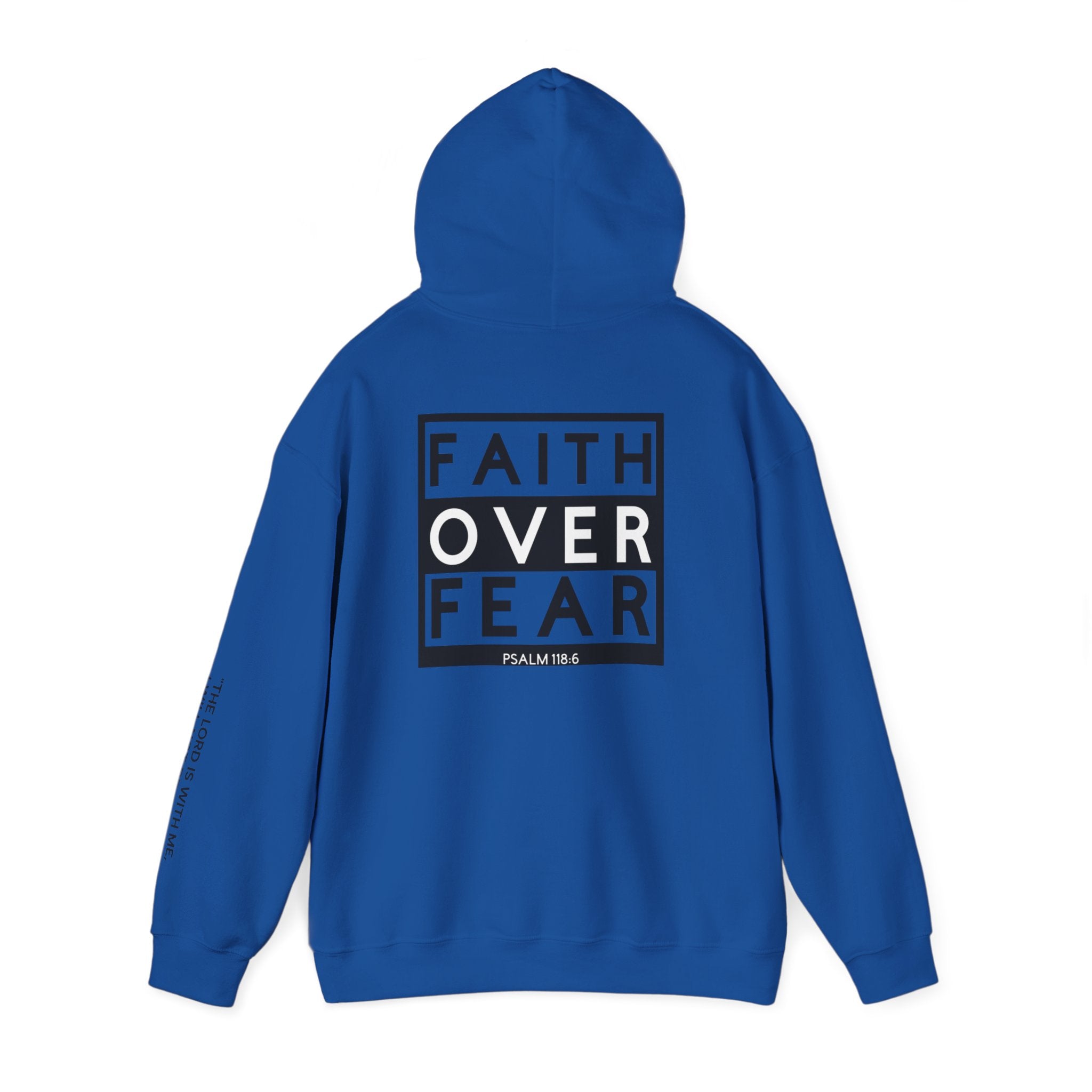 Men Hoodie - Psalm 118:6 | FAITH OVER FEAR