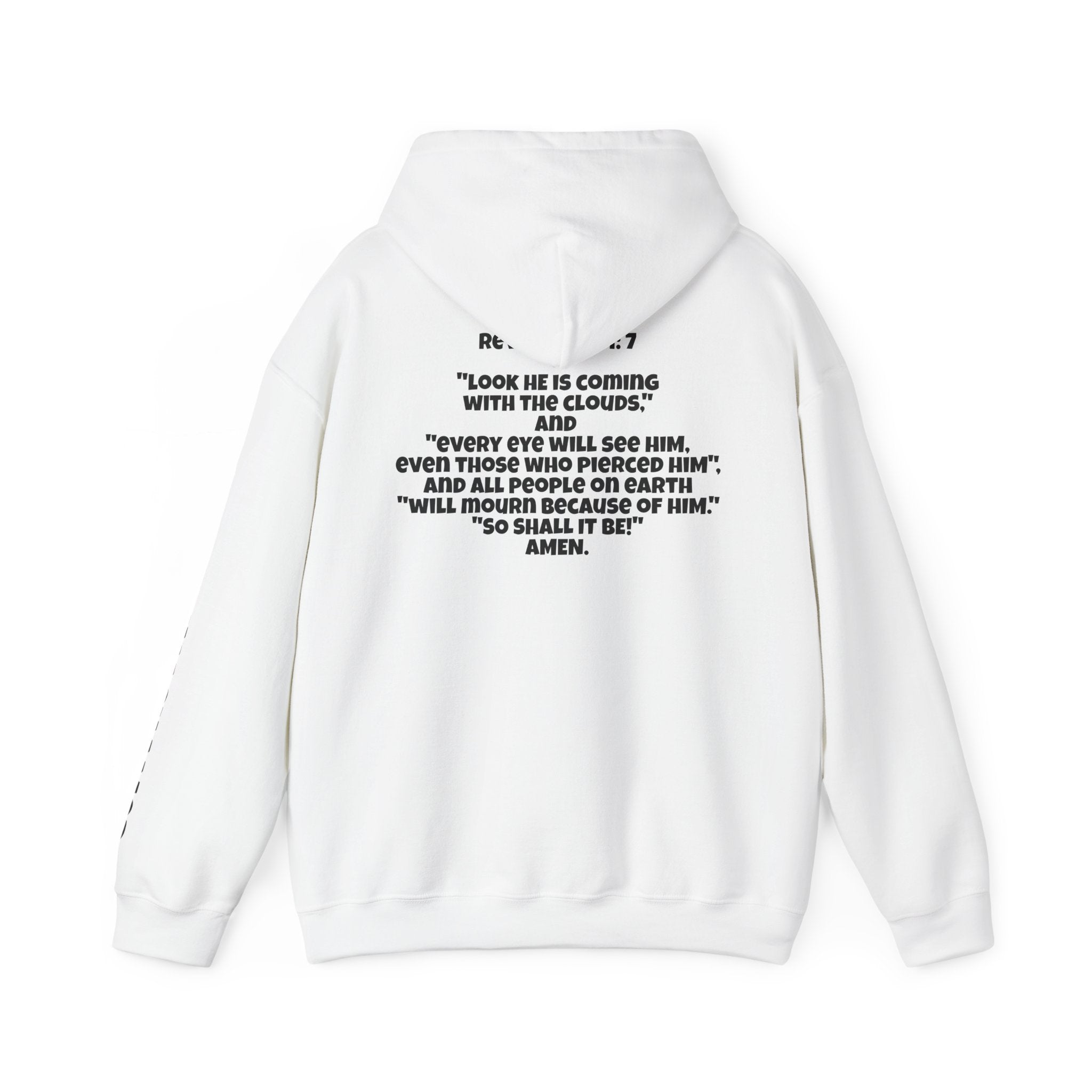 Men & Women Hoodie (Unisex) - Revolation 1: 7 Cross Hoodie | Bible Verse Scripture