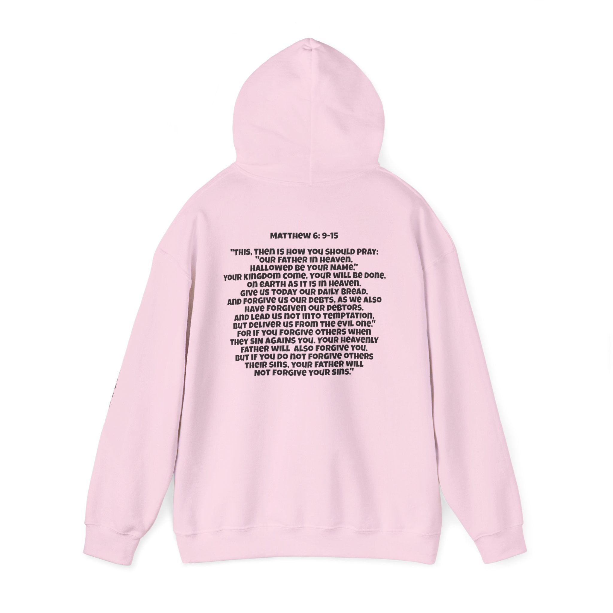 Men & Women Hoodie (Unisex) - Matthew 6: 9-15 Cross Hoodie | Bible Verse Scripture