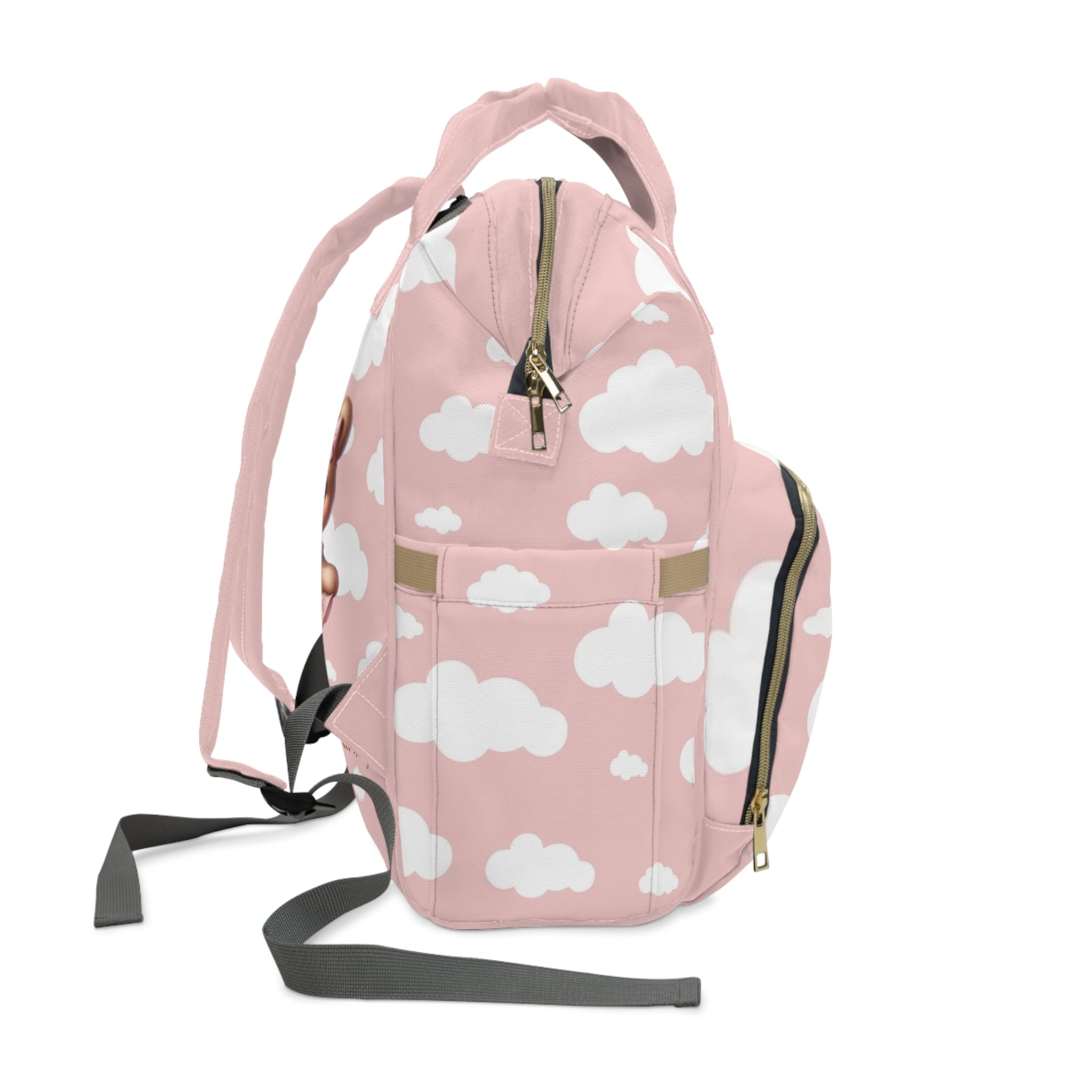 Girls Bear Baby  Diaper Backpack with "Psalm 46:5" Scripture