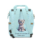 Boys Leopard Baby Diaper Backpack with "Psalm 139:14" Scripture