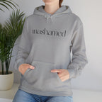 Men & Women Hoodies (Unisex) - I am UNASHAMED black font