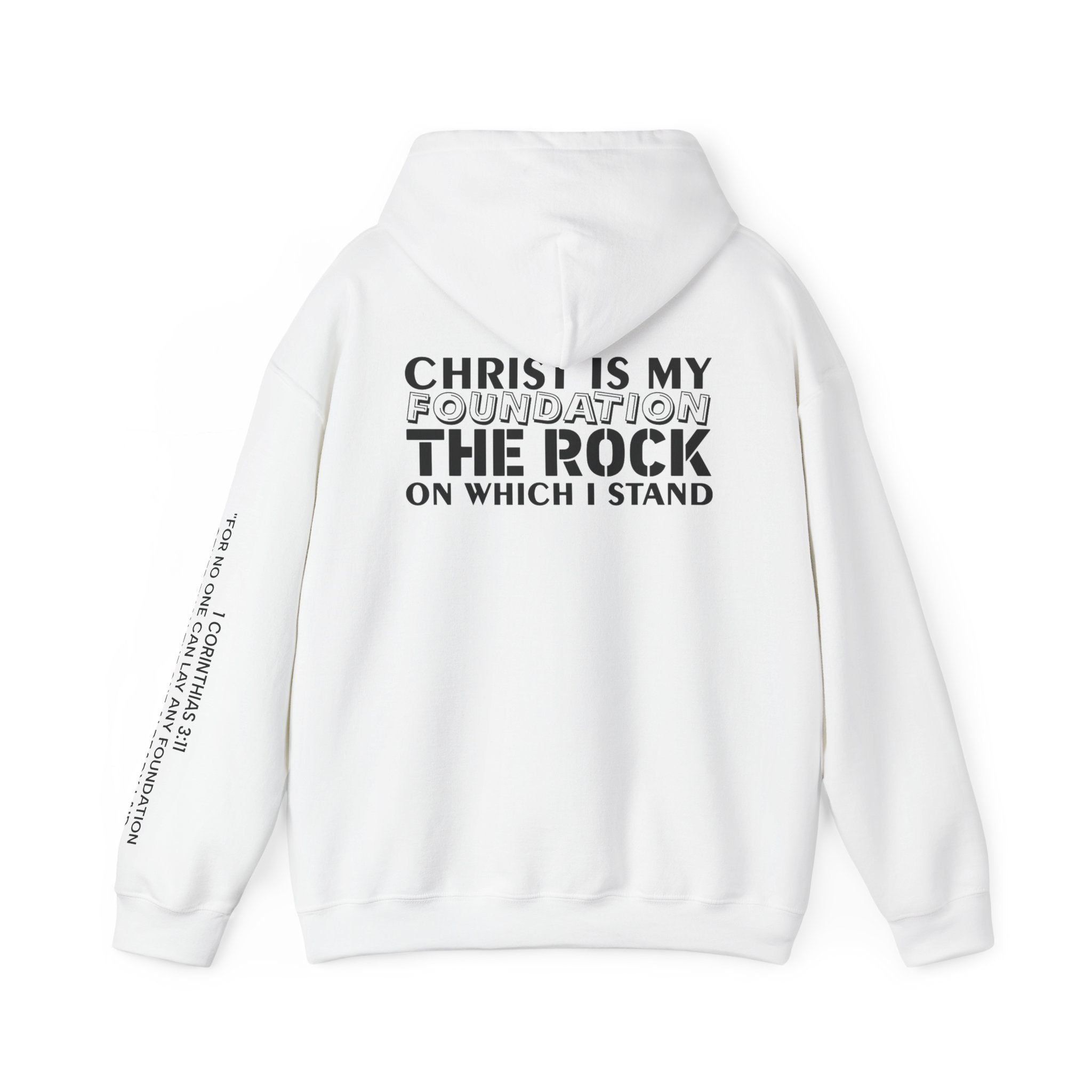 Men Hoodie - 1 Corinthians 3:11 | CHRIST IS MY FOUNDATION
