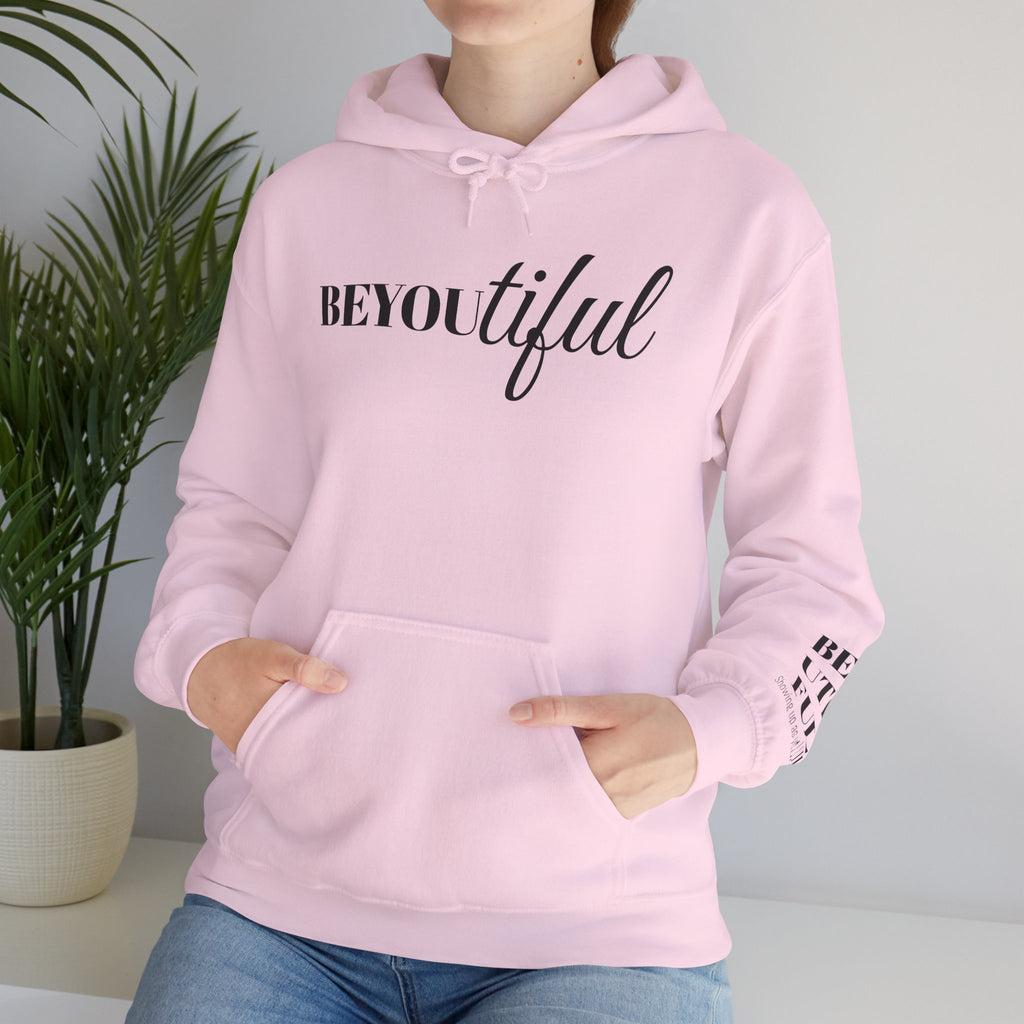 BEYOUtiful Hoodie | Faith Christian Heart Sleeve Design