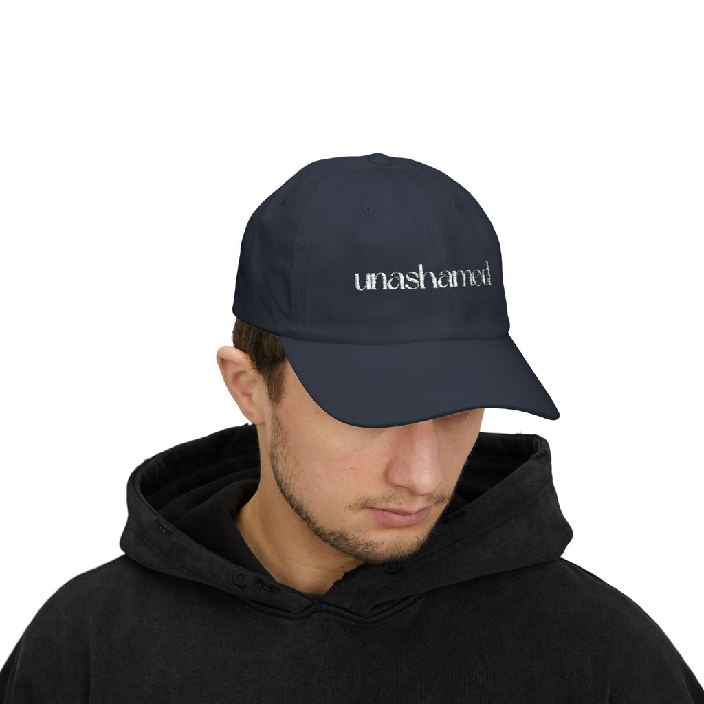Men & Women CAP | UNASHAMED (white font)
