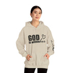 God is Within Her Hoodie | Faith Christian Heart Sleeve Design
