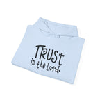 Trust in the Lord Hoodie | Faith Christian Heart Sleeve Design
