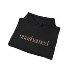 Men & Women Hoodies (Unisex) - I am UNASHAMED beige font