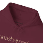Men & Women Hoodies (Unisex) - I am UNASHAMED beige font