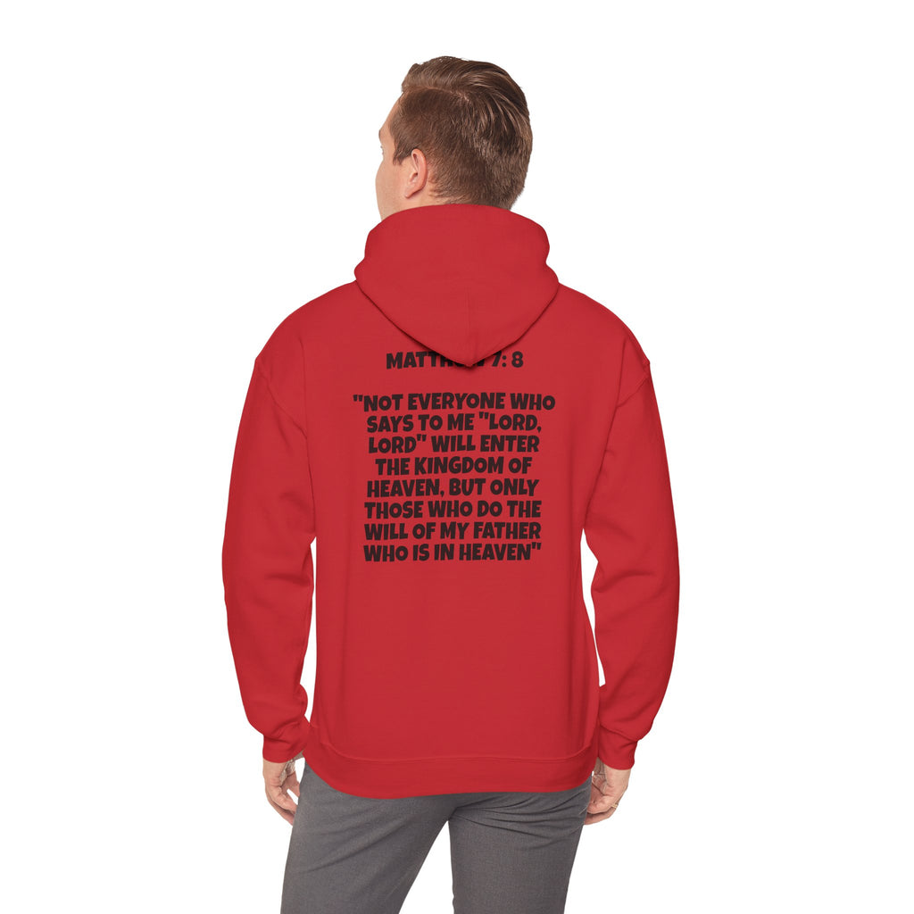 Men & Women Hoodies (Unisex) - Matthew 7: 8 Cross Hoodie | Bible Verse Scripture