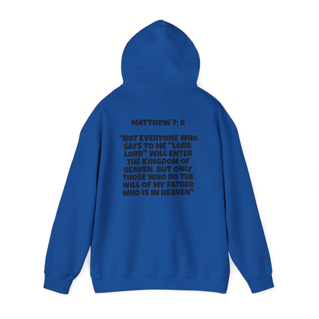 Men & Women Hoodies (Unisex) - Matthew 7: 8 Cross Hoodie | Bible Verse Scripture