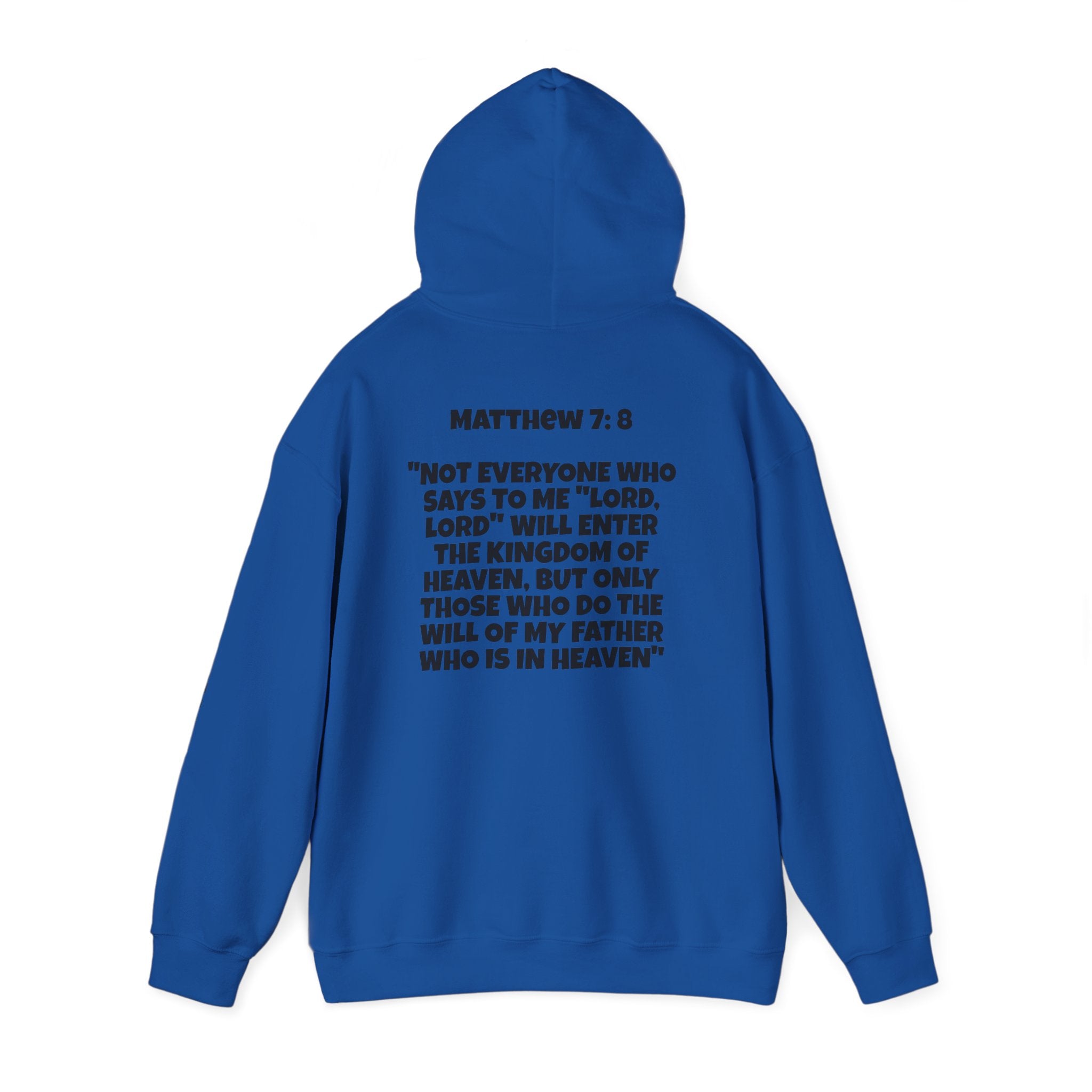 Men & Women Hoodies (Unisex) - Matthew 7: 8 Cross Hoodie | Bible Verse Scripture