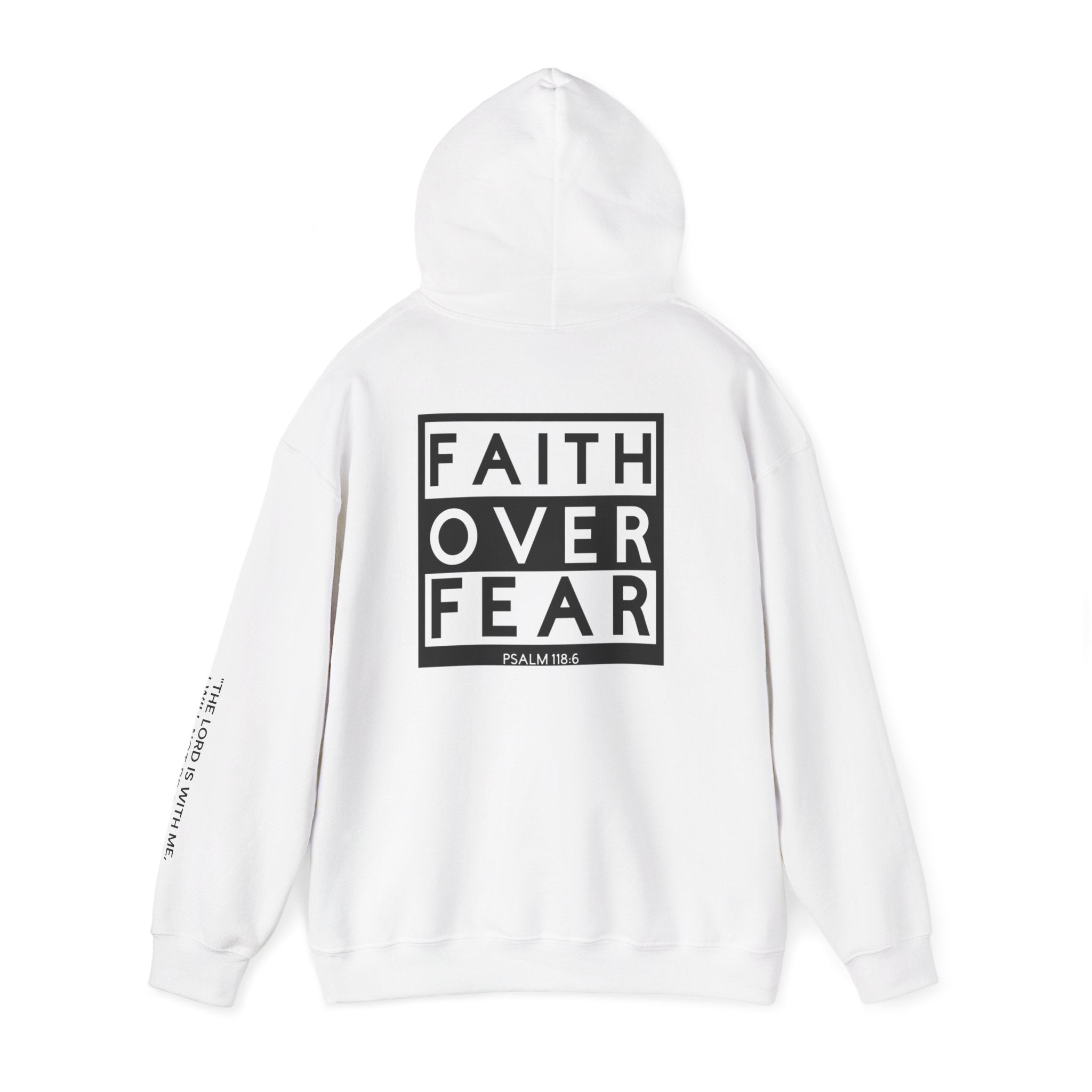 Men Hoodie - Psalm 118:6 | FAITH OVER FEAR