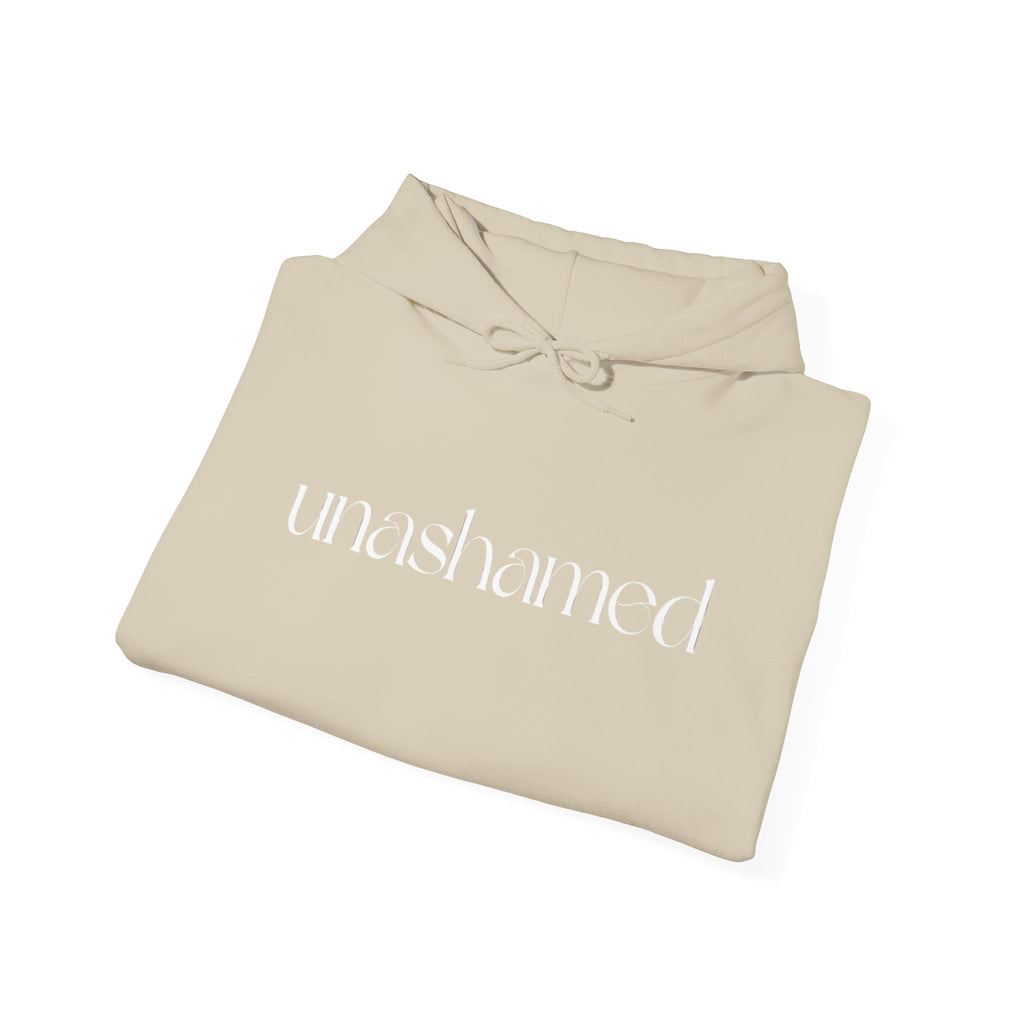 Men & Women Hoodies (Unisex) - I am UNASHAMED white font