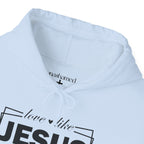 Love like Jesus Hoodie | Faith Christian Heart Sleeve Design