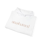 Men & Women Hoodies (Unisex) - I am UNASHAMED beige font