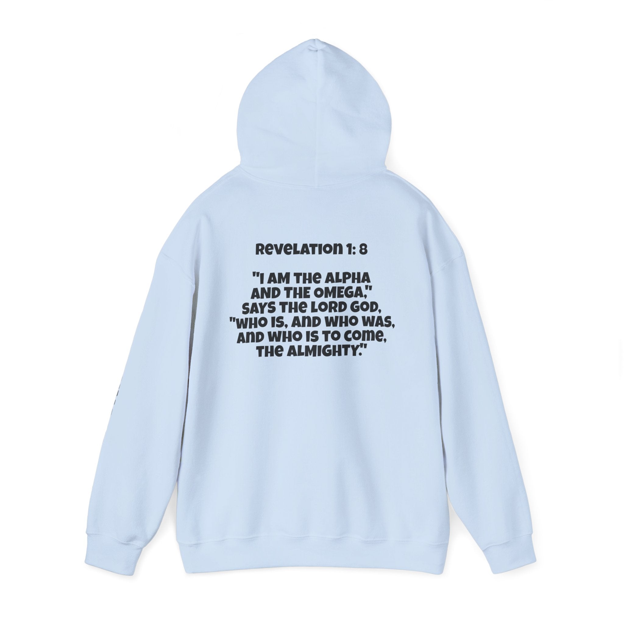 Men & Women Hoodie (Unisex) - Revolation 1: 8 Cross Hoodie | Bible Verse Scripture