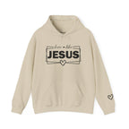 Love like Jesus Hoodie | Faith Christian Heart Sleeve Design