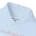 Men & Women Hoodies (Unisex) - I am UNASHAMED beige font