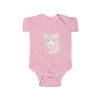 Girls Leopard Infant Bodysuit with "Psalm 46:5" Scripture