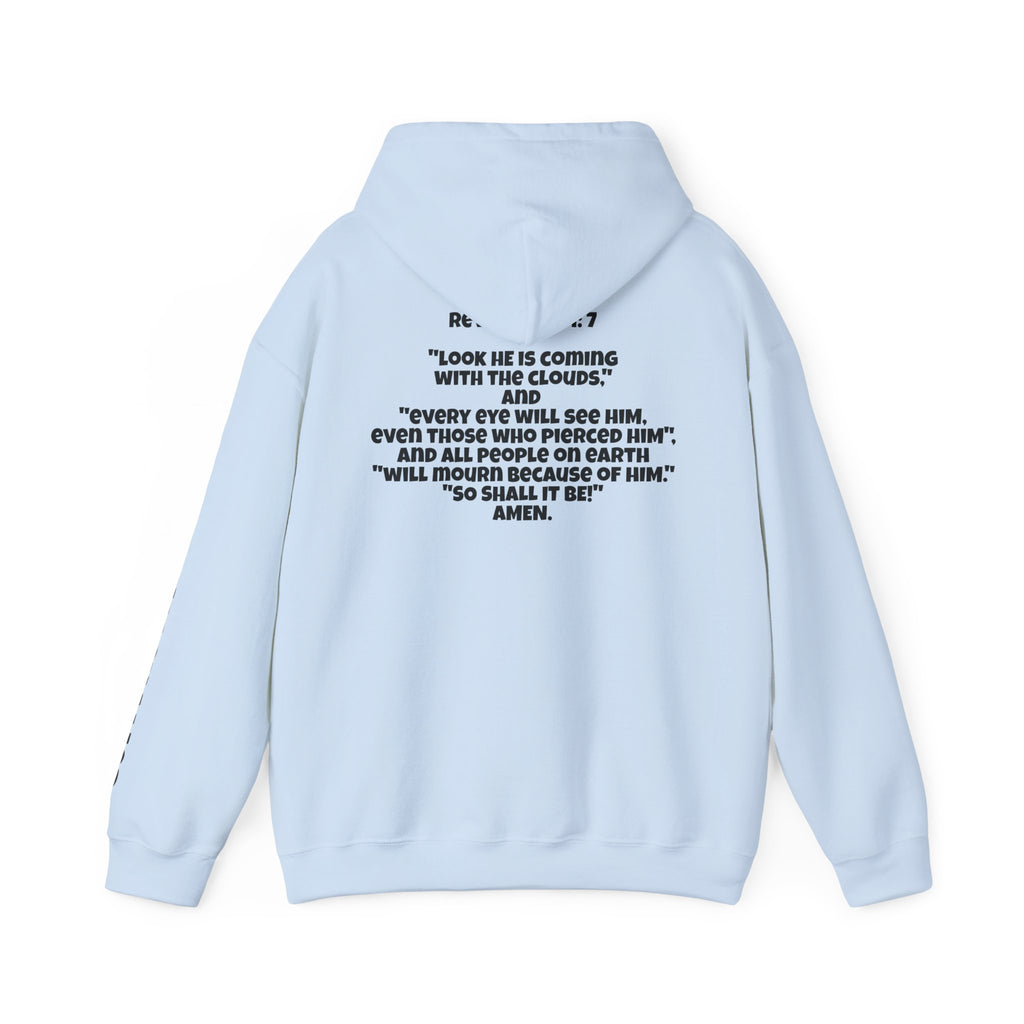 Men & Women Hoodie (Unisex) - Revolation 1: 7 Cross Hoodie | Bible Verse Scripture